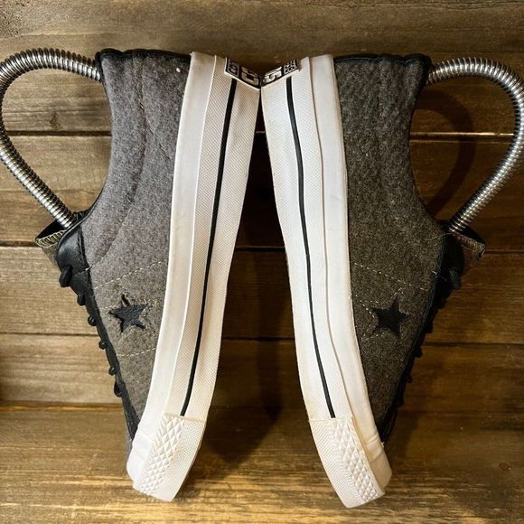 Womens Converse One Star Ox Woolrich Gray Low Casual Sneakers Shoes Size 6.5 M - Picture 4 of 6